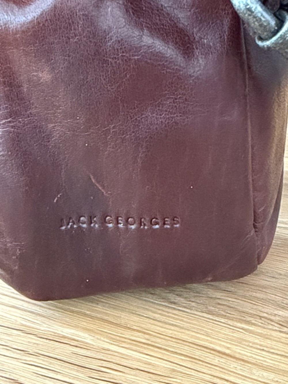 Jack Georges Voyager Horseshoe Crossbody Bag, Hand Stained Leather - Picture 8 of 13